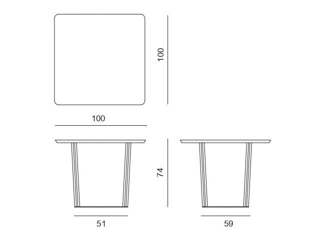 Деревянный квадратный стол BBB LORENZO ARCH-00028348 - Вид №2