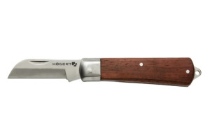 17611326 Складной монтерский нож с прямым лезвием из легированной стали HT4C650 Hogert Technik