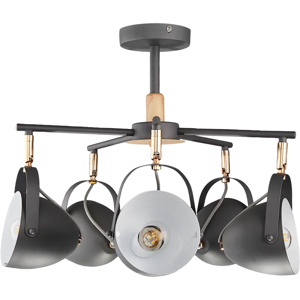 Люстра потолочная Надин, 5 ламп, 15 м², цвет серый WINK STLM-2013318 - Вид №2