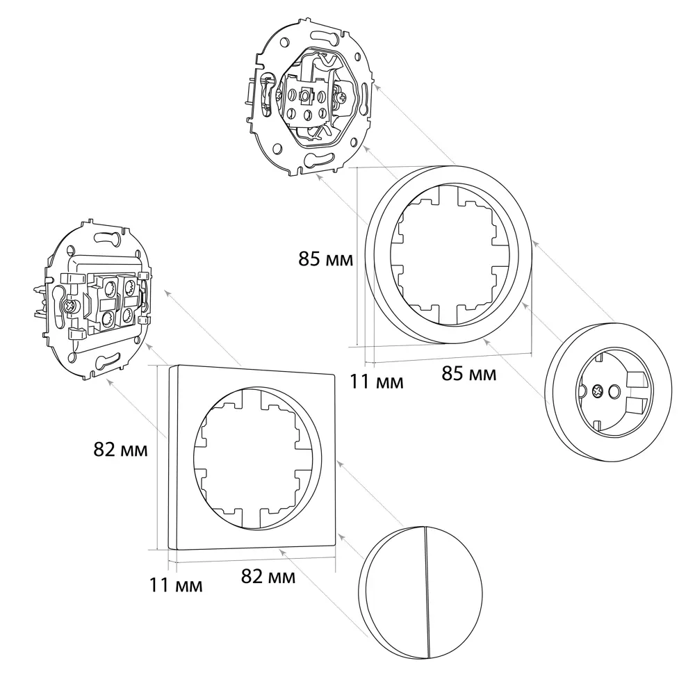 Розетка TC+USB встраиваемая Lezard Osen с заземлением цвет черный STLM-2029441 - Вид №7
