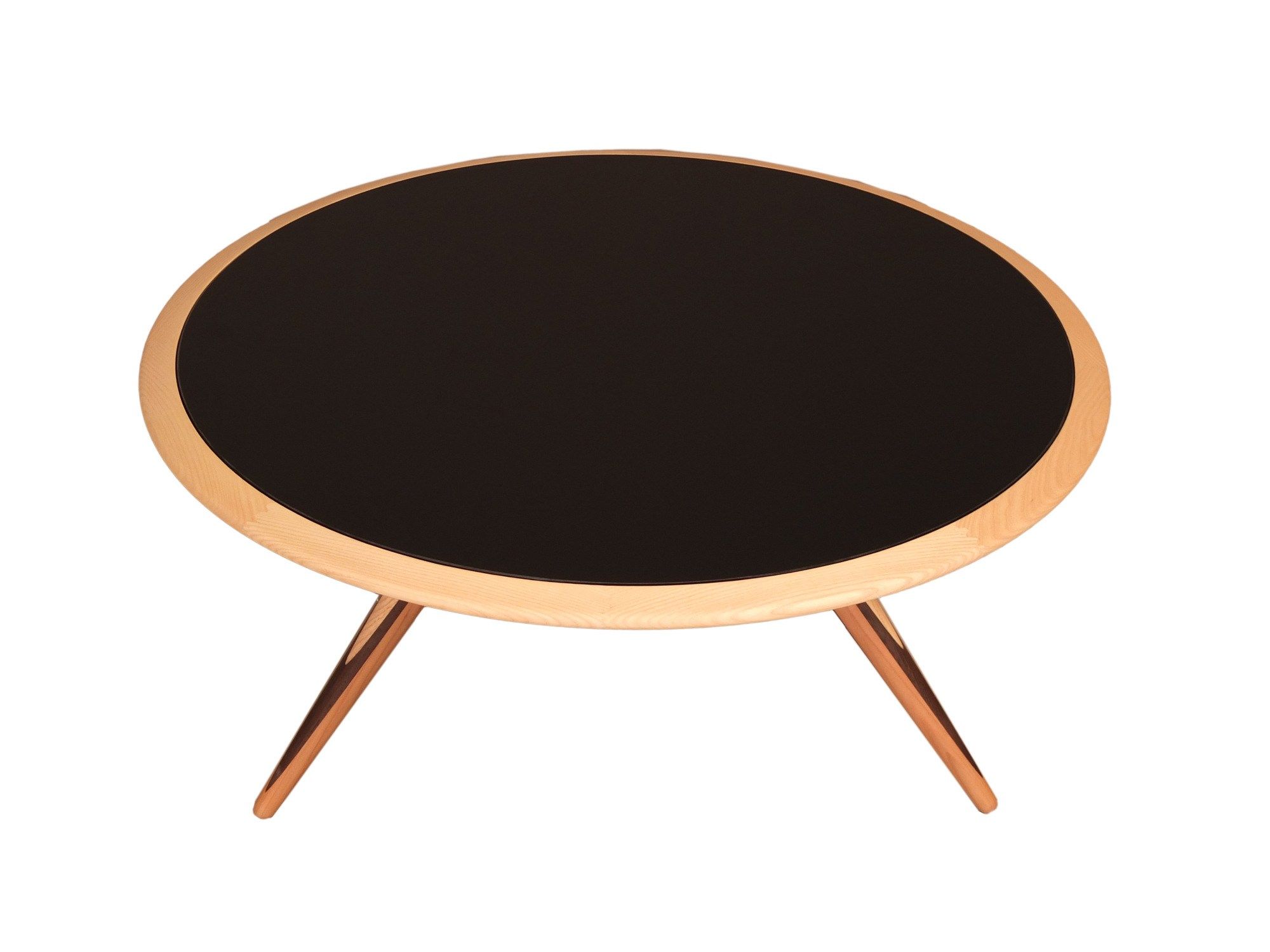 Журнальный столик с черным хрустальным верхом и деревянными ножками Morelato Carambola ARCH-00099042 - Вид №1