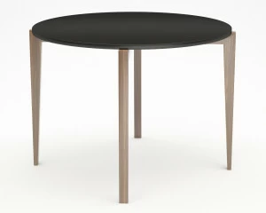 Обеденный стол круглый черный с деревянными ножками 100 см Circus Compact TORY SUN CIRCUS COMPACT 338624 Черный