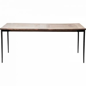 Обеденный стол деревянный прямоугольный на металлических ножках 180 см Epoca KARE EPOCA 323069 Коричневый