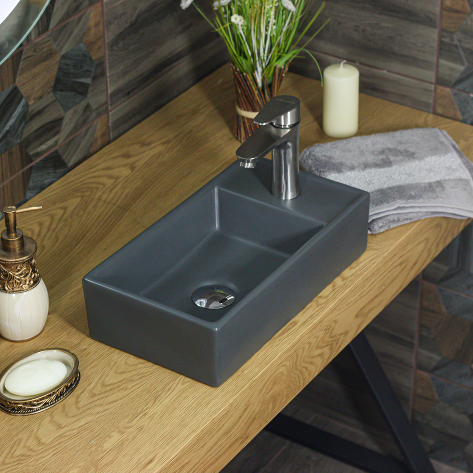 Накладная раковина melana mln-320351mg матовая серая 320351MG -805