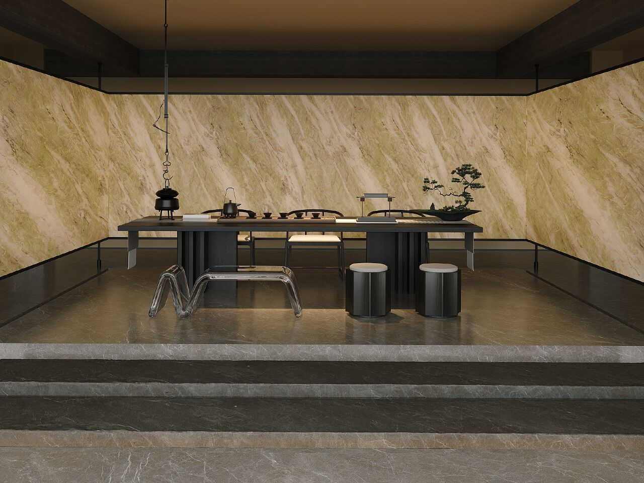 Пол / керамогранит с мраморным эффектом GANI MARBLE TILES ROYAL GREEN ARCH-00027374 - Вид №2