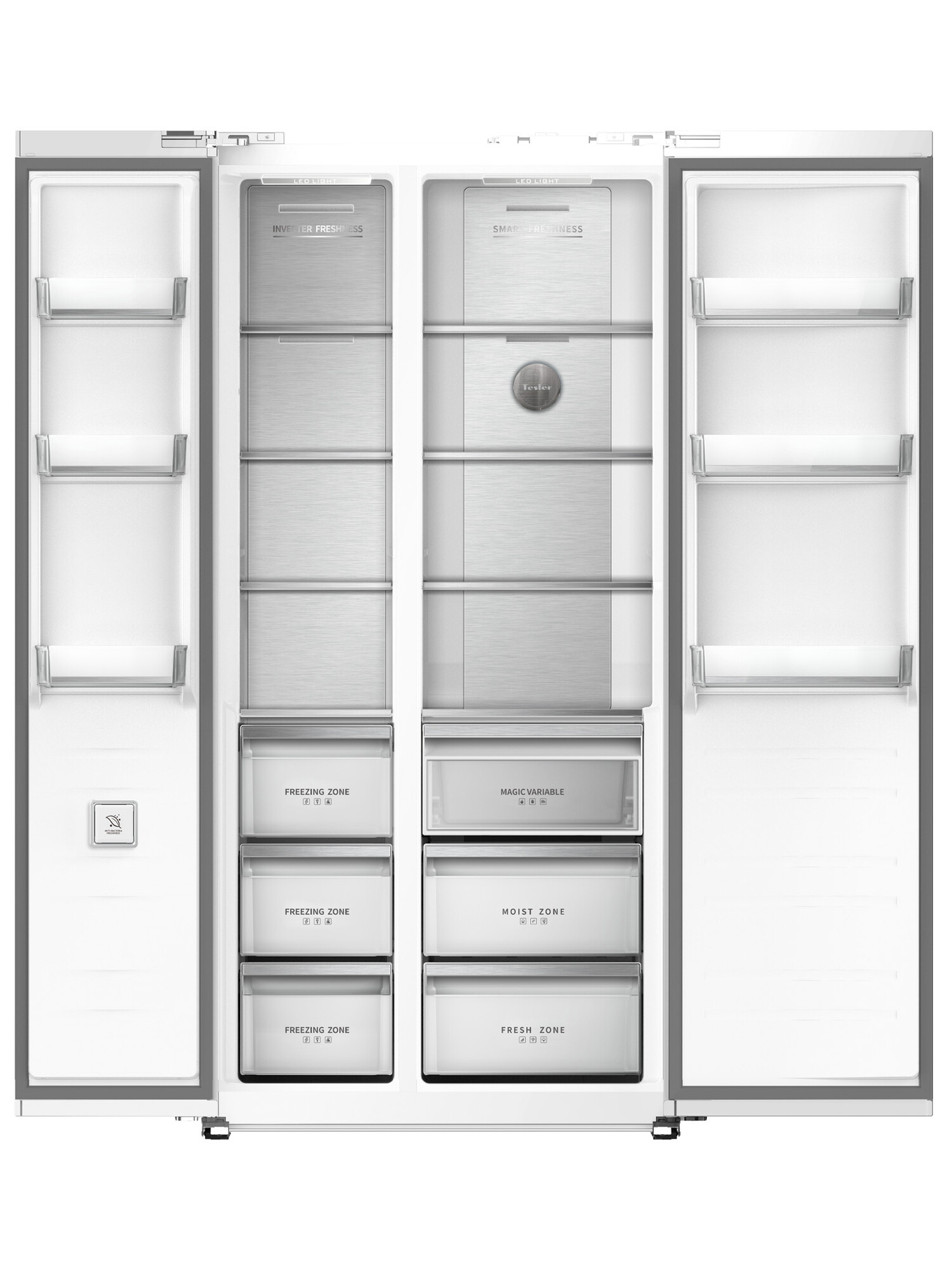 9081892 Холодильник Side by Side   Tesler RSD-537BI белый STDN-0051195 - Вид №1