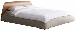 Heavens Двуспальная кровать из ткани с деревянным изголовьем
