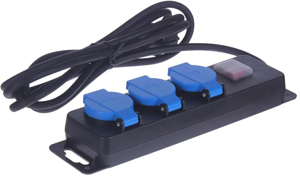 Удлинитель SKYBEAM с заземлением 3 розетки 3 метра для сада и стройки 81944527