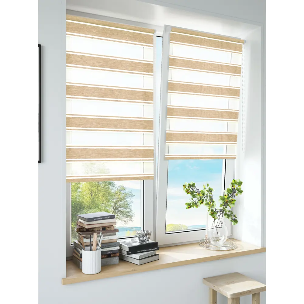 Штора рулонная день-ночь Дэли 120x175 см бежевая MIAMOZA STLM-2168565 - Вид №7