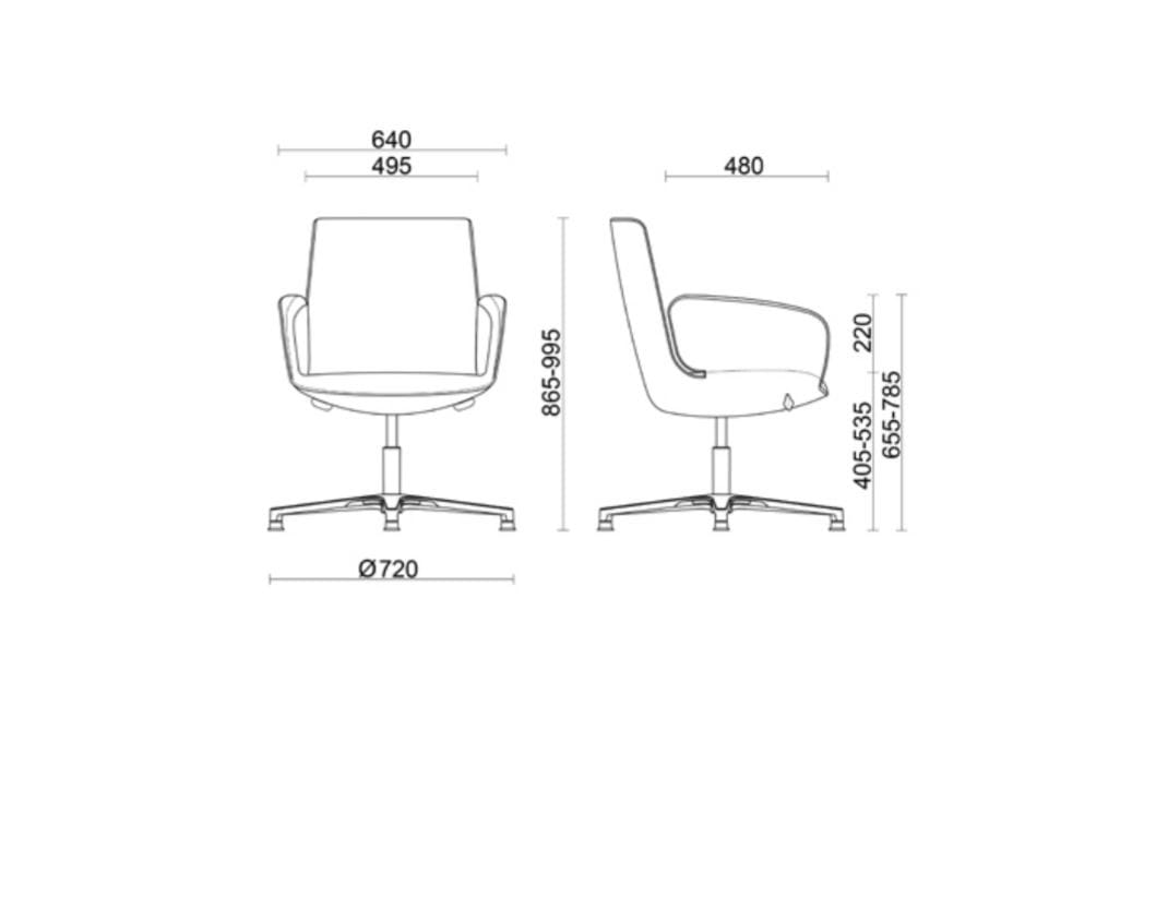 Спицевое вращающееся кресло Sitland ARCH-00042962 - Вид №2