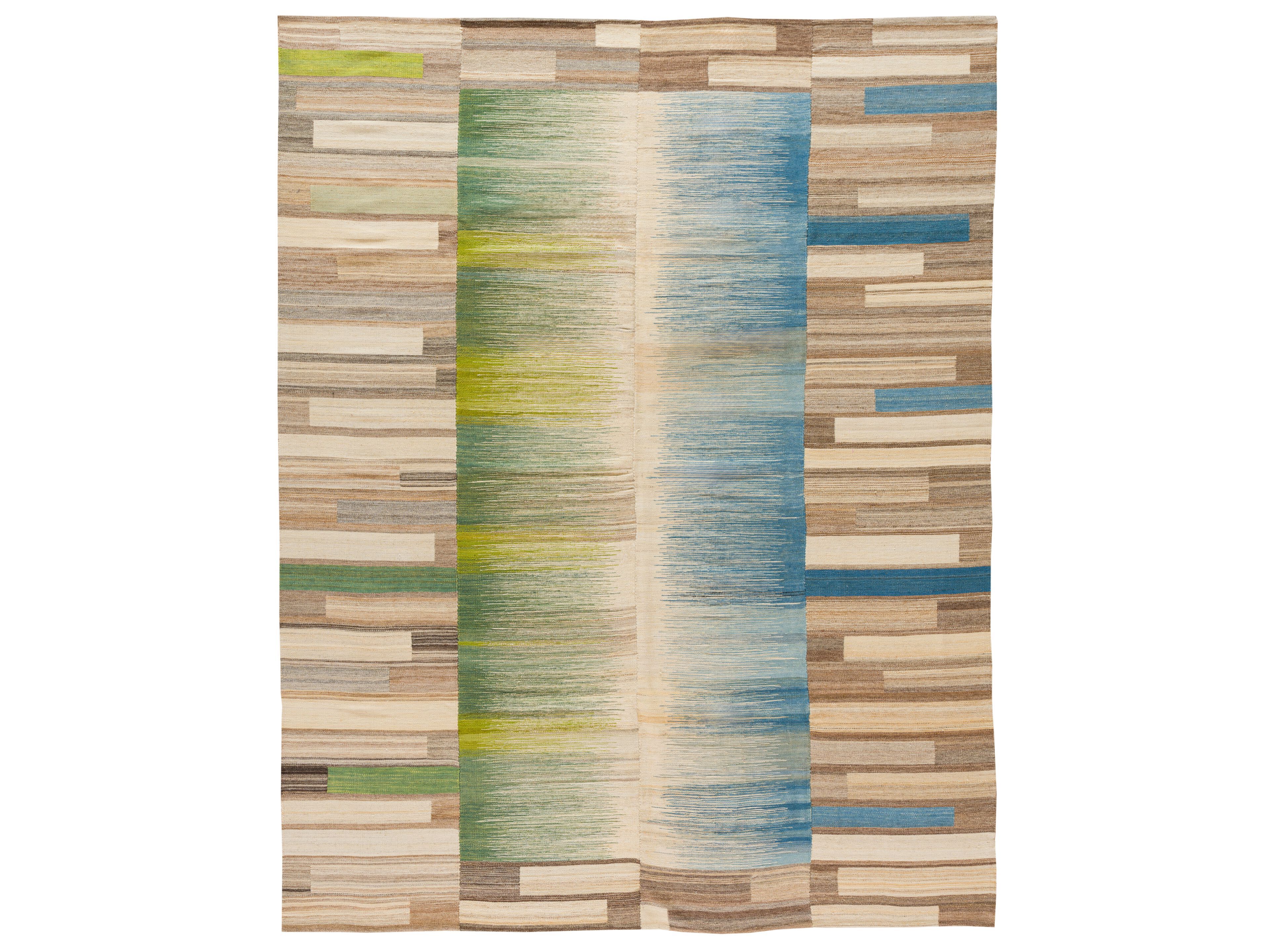 Прямоугольный шерстяной ковер Zollanvari дизайнер Flatweaves ARCH-00133155