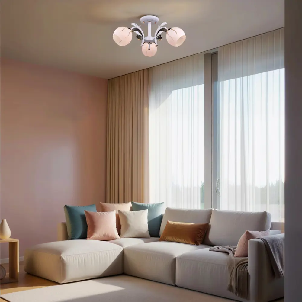 РОССВЕТ Люстра Амплуа - белая потолочная с тремя плафонами 89426690 STLM-1577630 - Вид №11