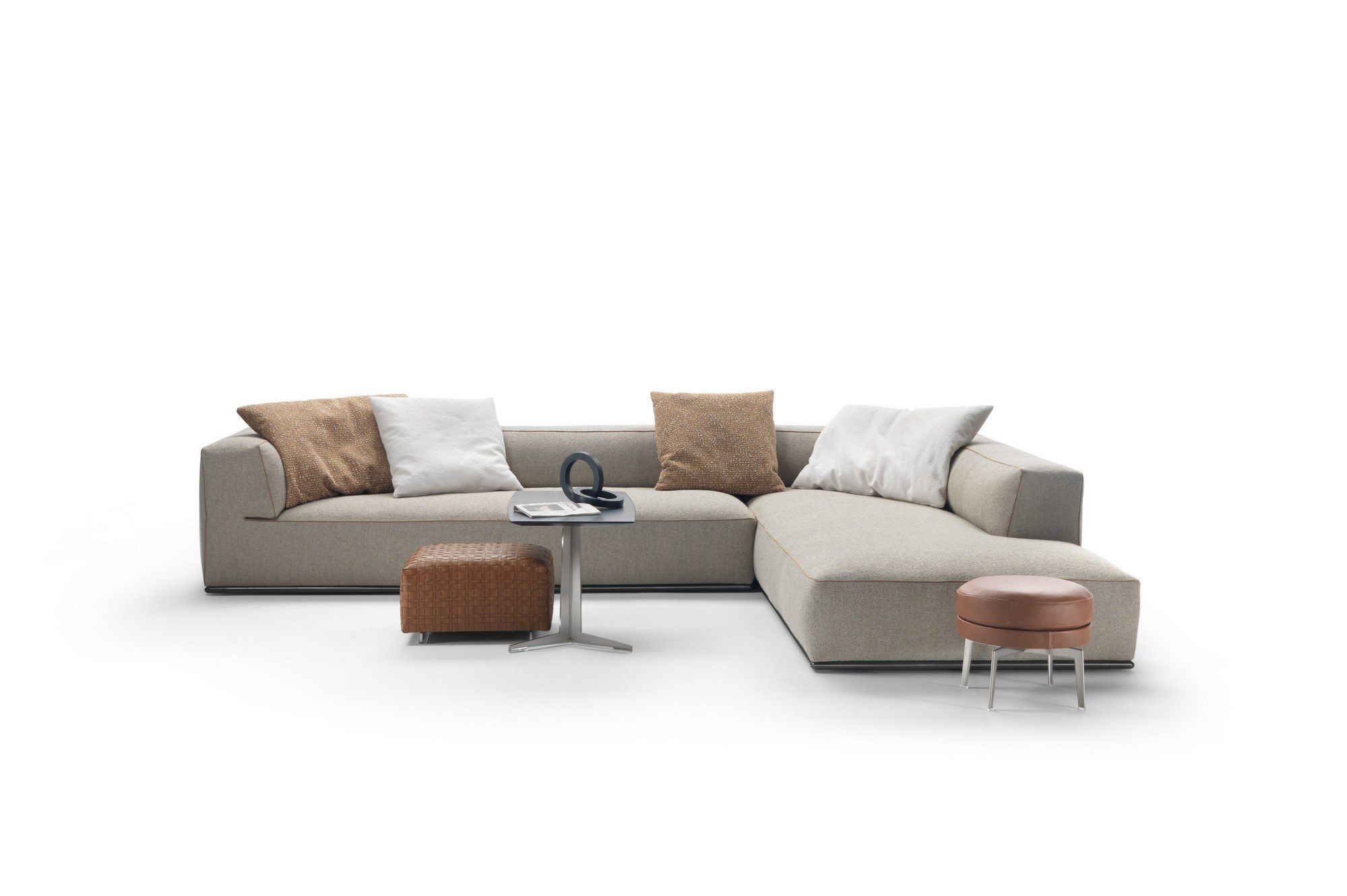 Тканевый диван с журнальной стойкой Flexform Perry ARCH-00141261