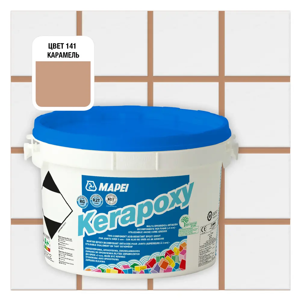Затирка эпоксидная Mapei Kerapoxy 141 цвет карамельный 2 кг 82101779 STLM-2109430 Без серии