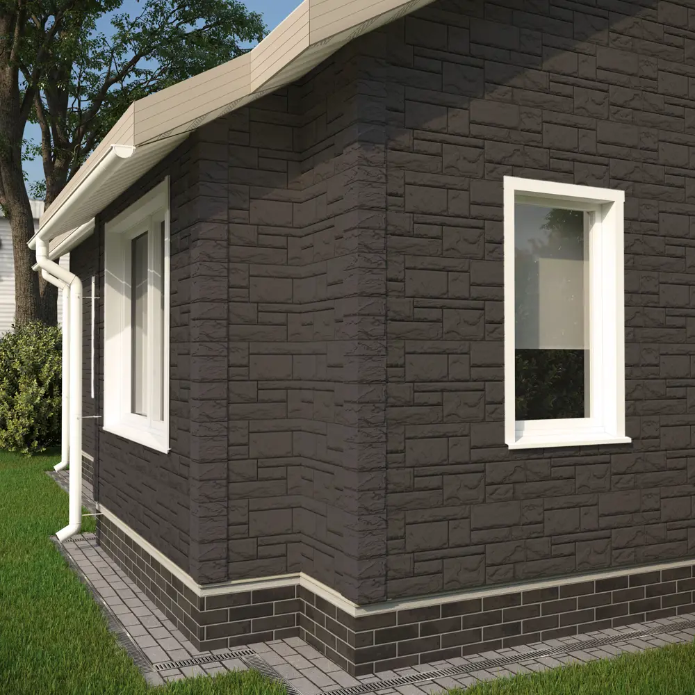 Угол наружный Docke Камень крупный 406x19.5 мм темно-коричневый DÖCKE STLM-2018287 - Вид №2