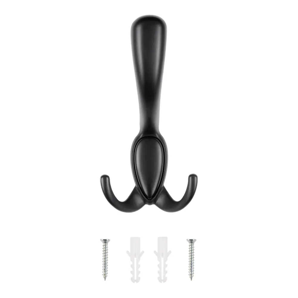 Мебельный крючок N00-N00-MB 20 см ЦАМ черный EDSON STLM-2033404 - Вид №2