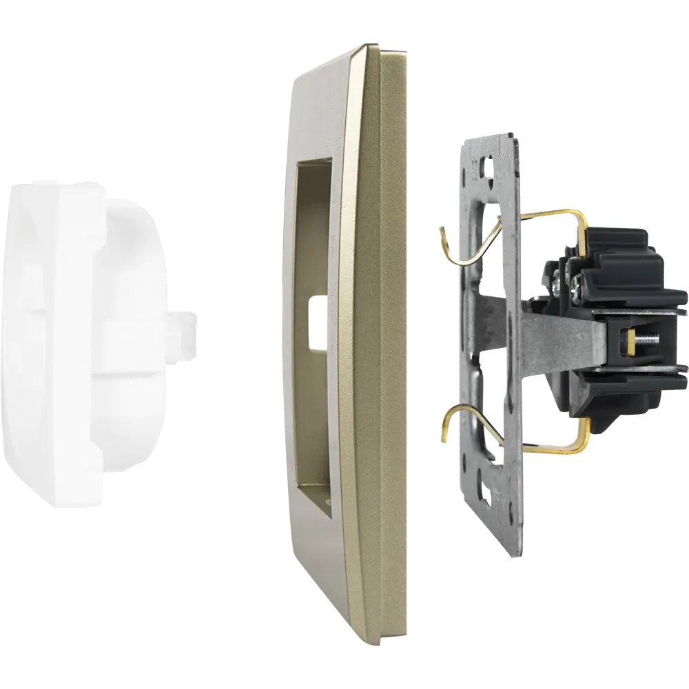 Рамка для розеток и выключателей Lexman Виктория плоская 5 постов цвет шампань матовый STLM-2200893 - Вид №3