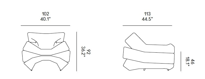 Тканевое кресло с подлокотниками Casamania & Horm Mass Pressure ARCH-00083187 - Вид №9