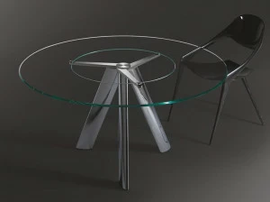 Reflex Круглый стеклянный стол с ленивой сьюзан