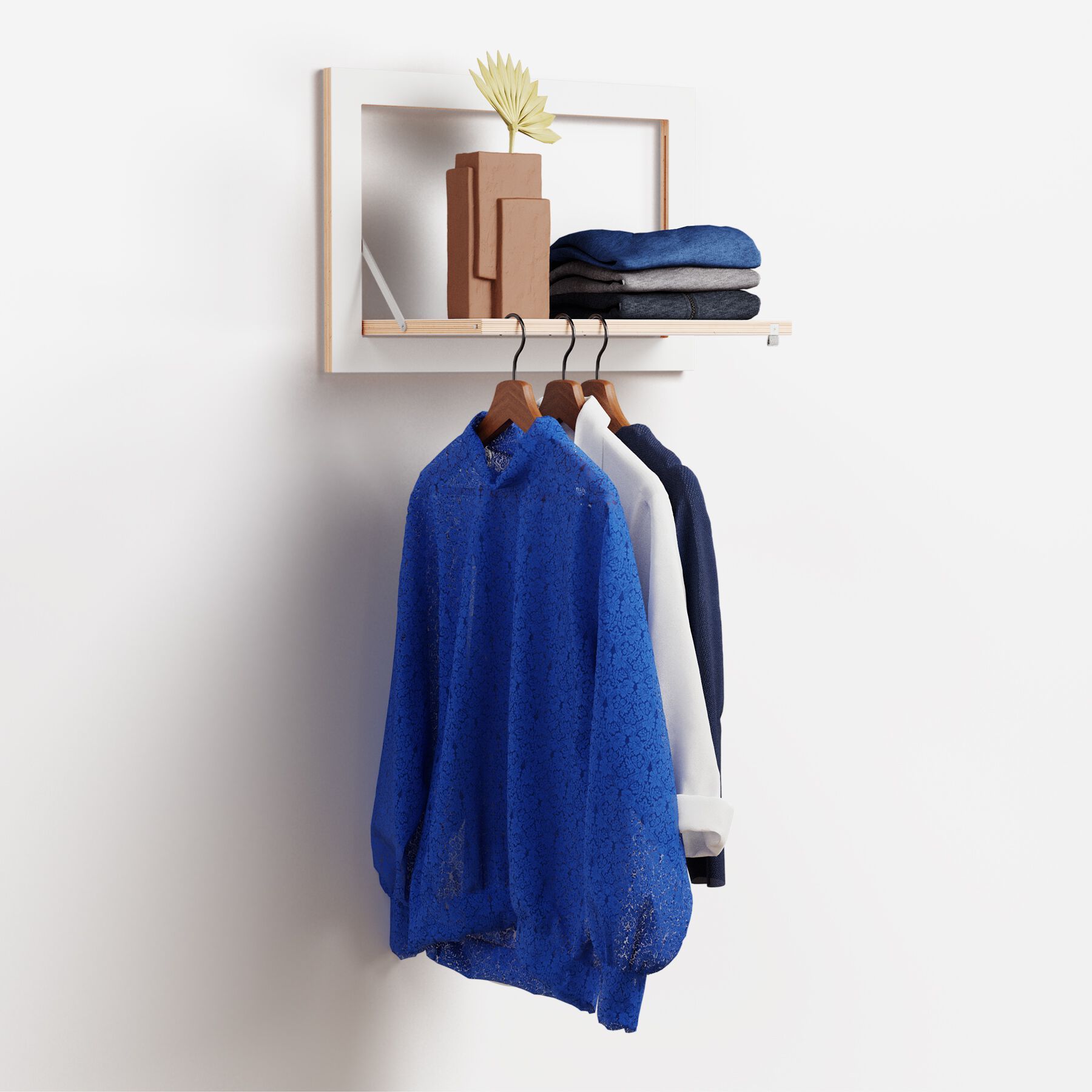 Вешалка для одежды из фанеры AMBIVALENZ Fläpps Hangrail 60×40-1 ARCH-00079588 - Вид №6