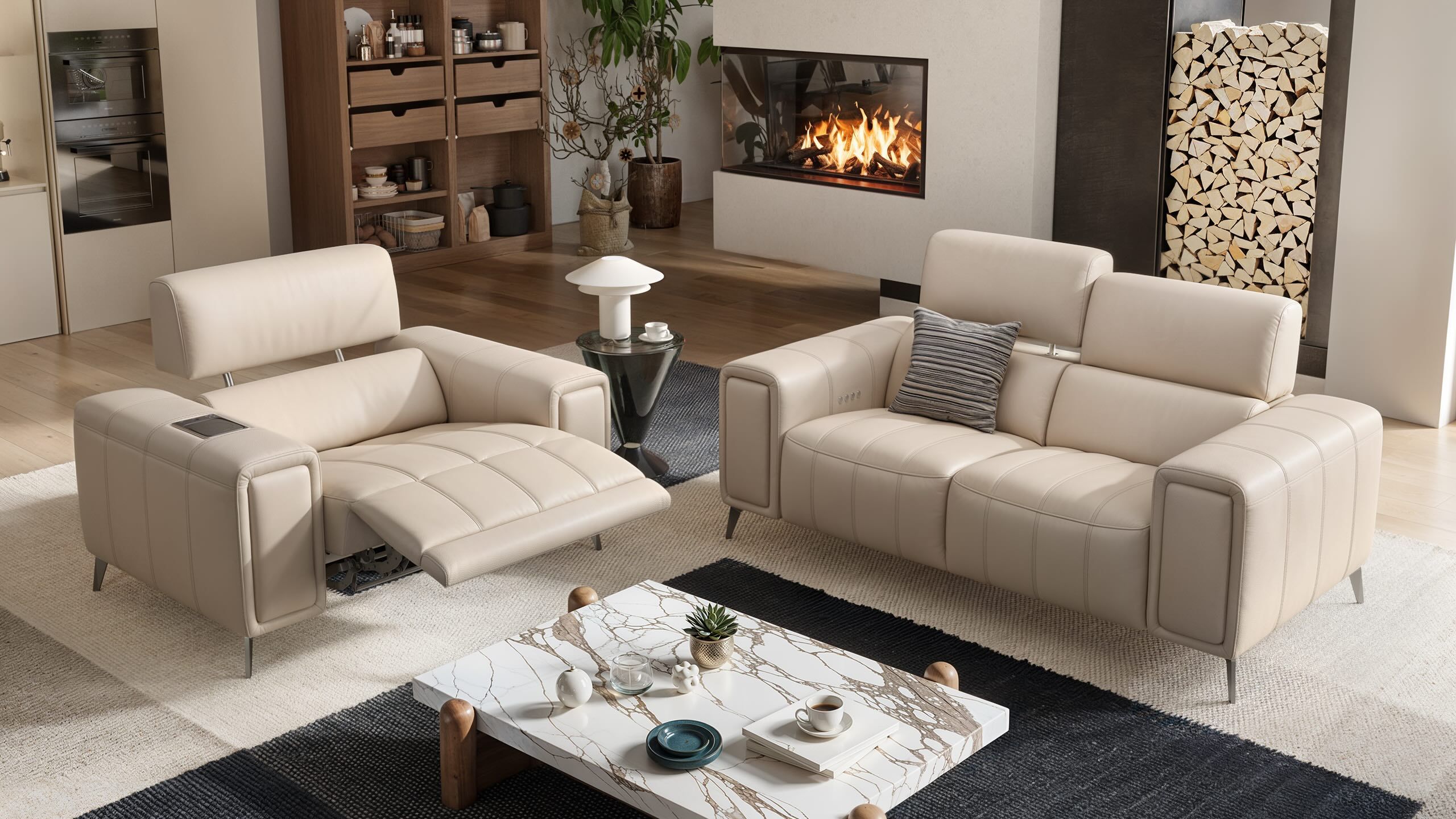 Кожаное кресло для домашнего кинотеатра Sofanella Linera ARCH-00019610 - Вид №3