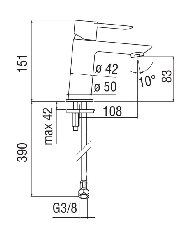 Смеситель для раковины Nobili Sand ARCH-00005130 - Вид №4