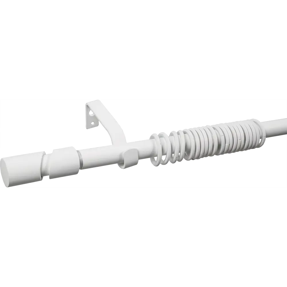 Карниз однорядный раздвижной Inspire Цилиндр 160-300 см цвет белый матовый STLM-2093174