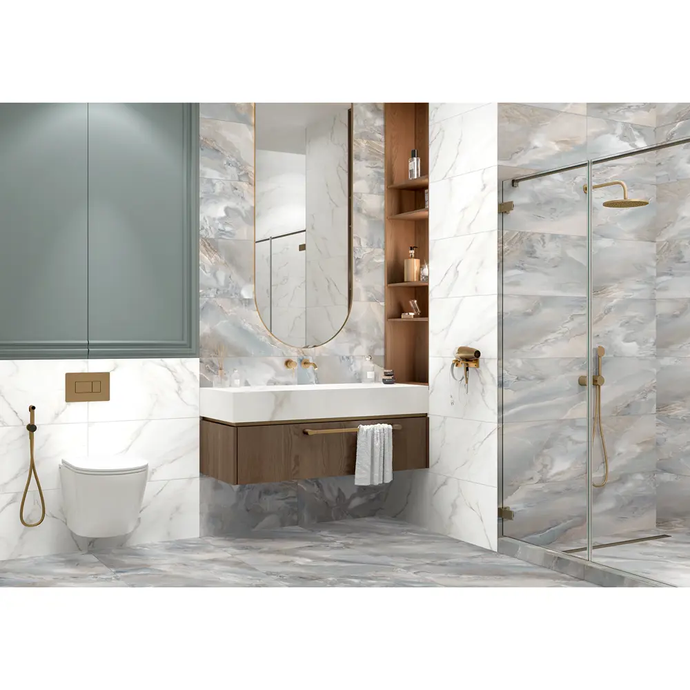 Настенная плитка Alma Ceramica Onice Art 04 30x60 см 1.98 м² матовая цвет белый STLM-2172726 - Вид №3