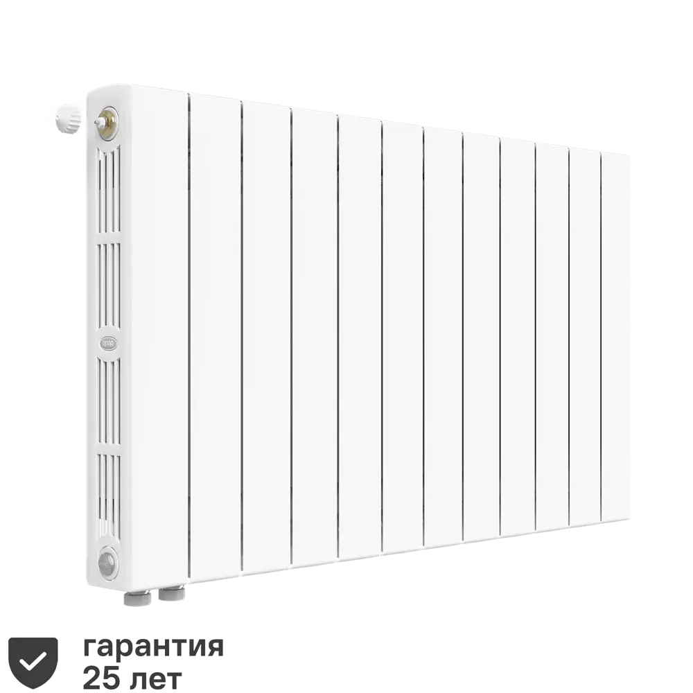 Радиатор секционный Rifar Supremo VL 500/90 12 секций нижнее левое подключение биметалл белый STLM-2074656
