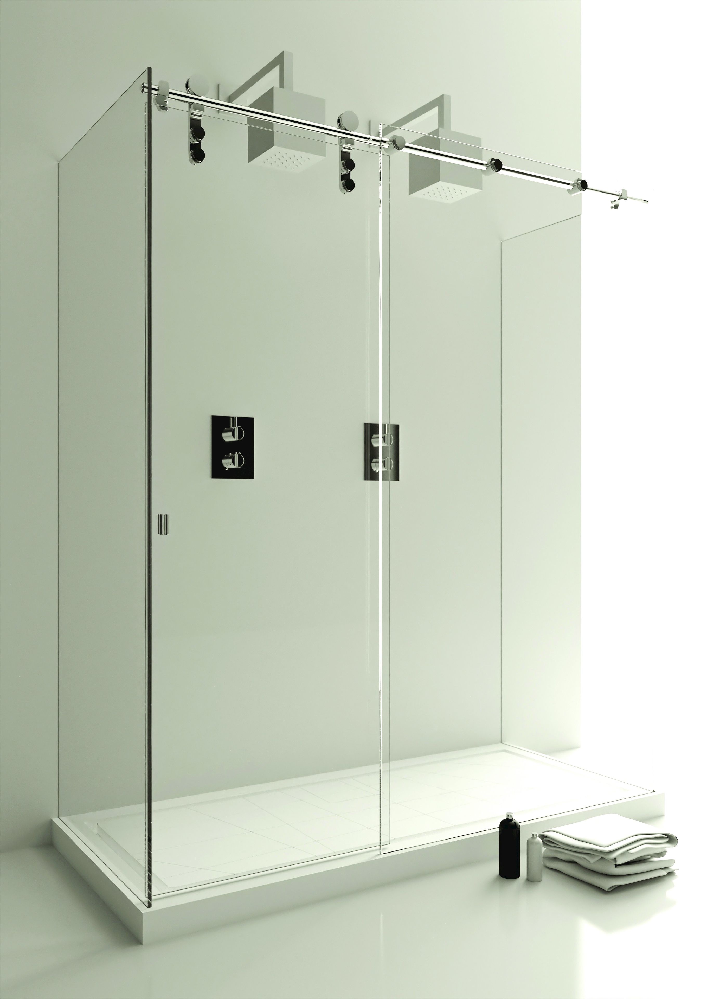 2-местная стеклянная прямоугольная душевая кабина с раздвижной дверью MOMA Design ST. 200 ARCH-00033286 - Вид №3