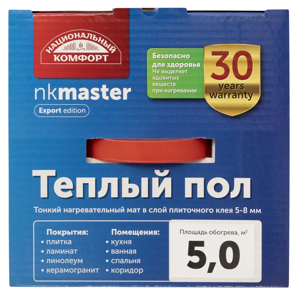 Нагревательный мат для теплого пола Теплолюкс Национальный Комфорт 5 м², 750 Вт STLM-2039128 - Вид №3
