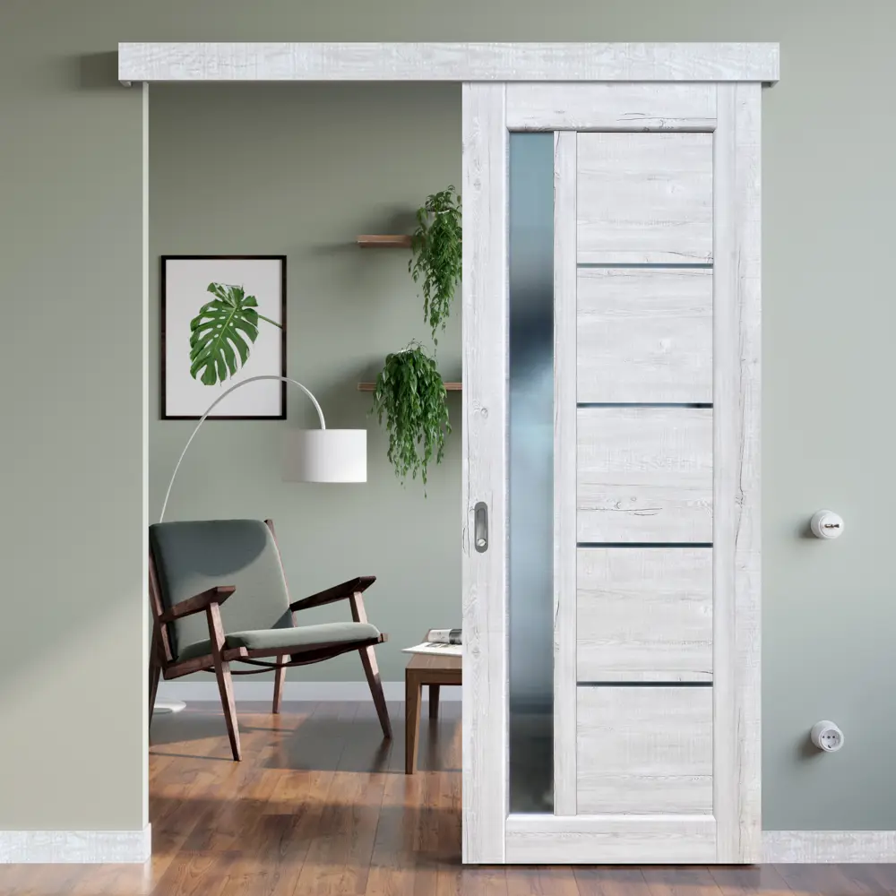 Межкомнатная дверь ARTENS Брио с декоративным стеклом 90×200 см в цвете сосна тоскана 83859926 STLM-0045049 - Вид №7