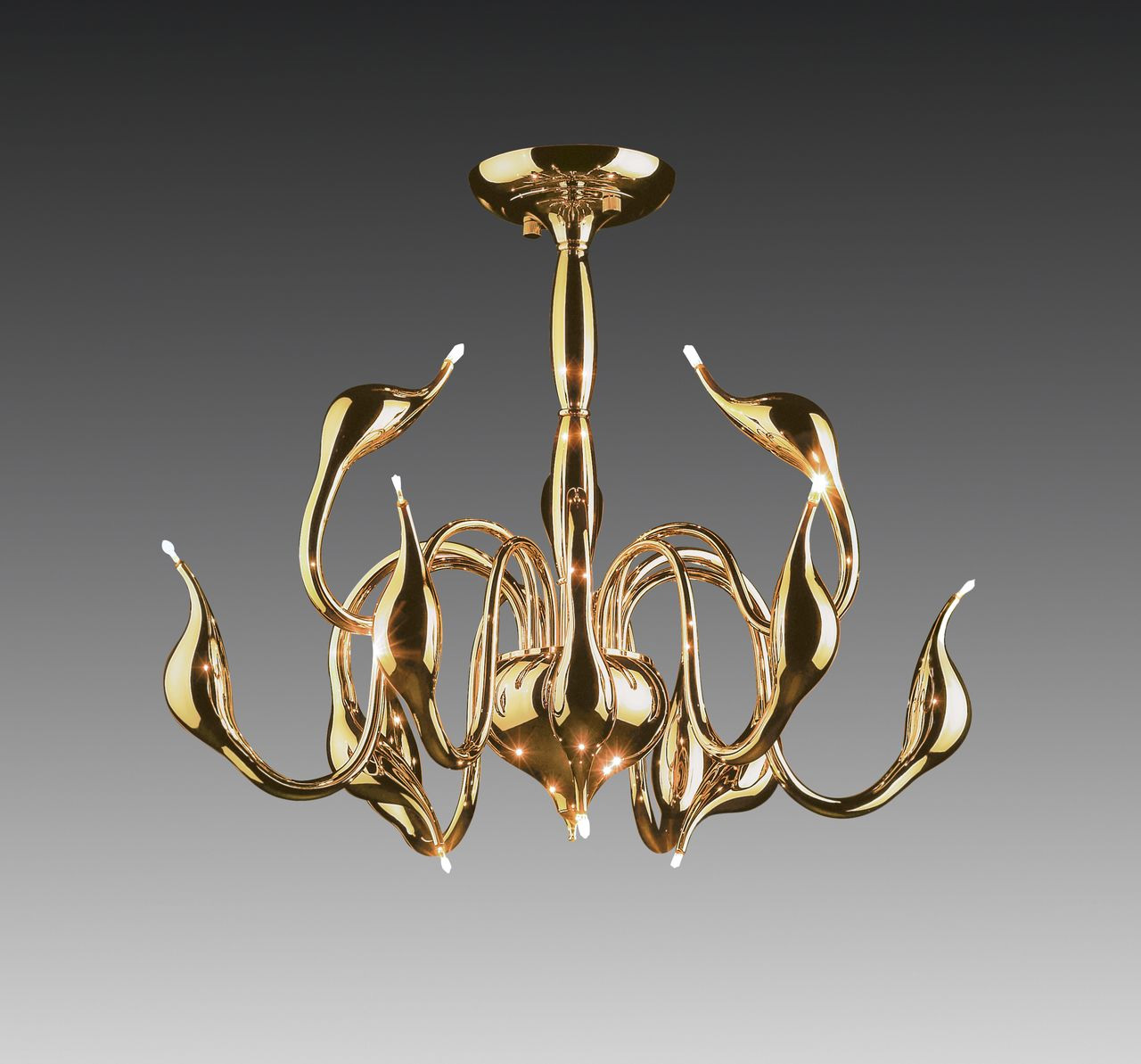 Потолочная люстра Lightstar Cigno Collo 751022 LIGHTSTAR ДИЗАЙНЕРСКИЕ, CIGNO COLLO 058245 Золотой  - Вид №2