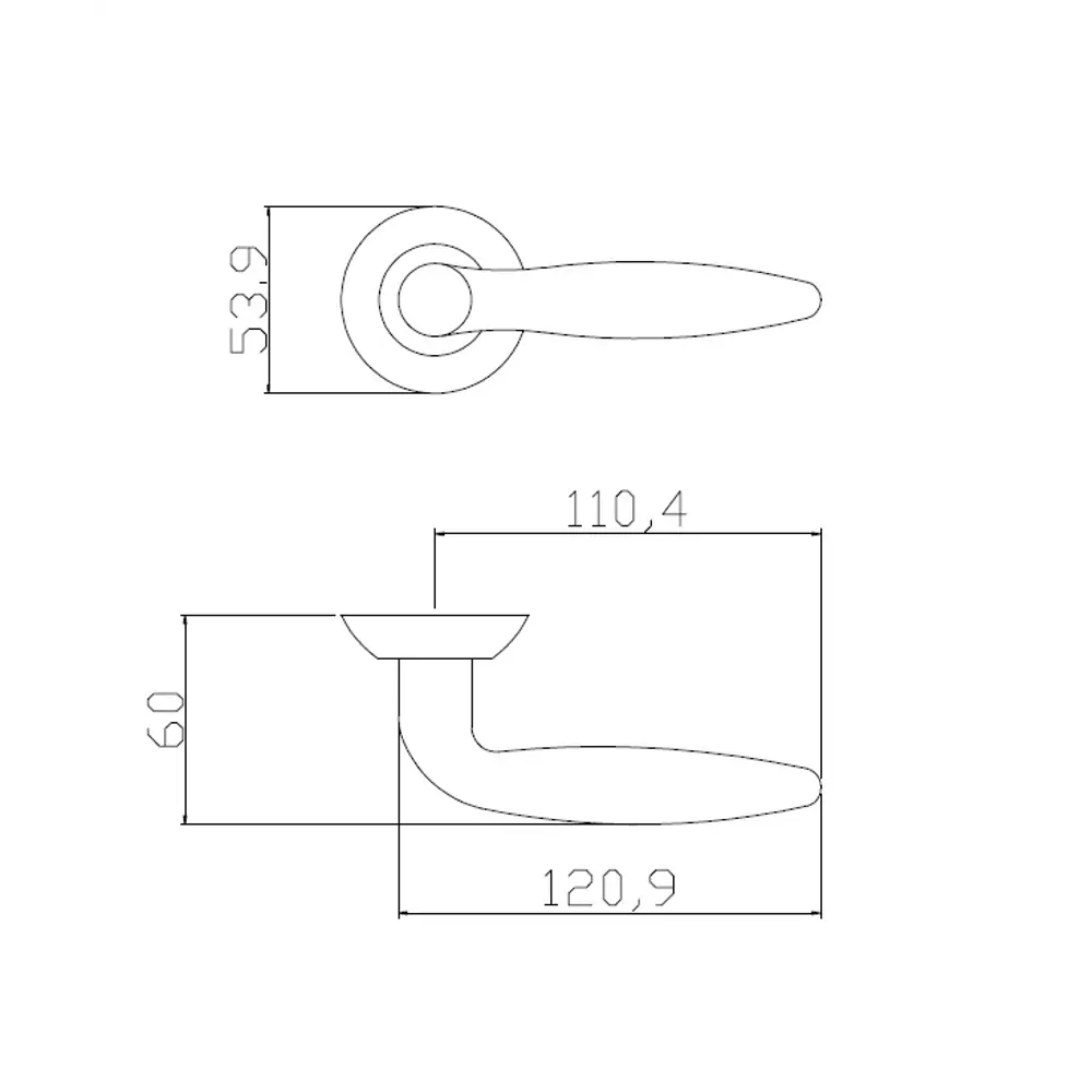 EDSON Дверные ручки EDS-3B-R1 в стильном никелевом исполнении 85168514 STLM-0059336 - Вид №3