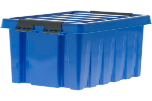 16522978 Ящик п/п 415х300х190 мм с крышкой и клипсами синий 18705 Rox Box