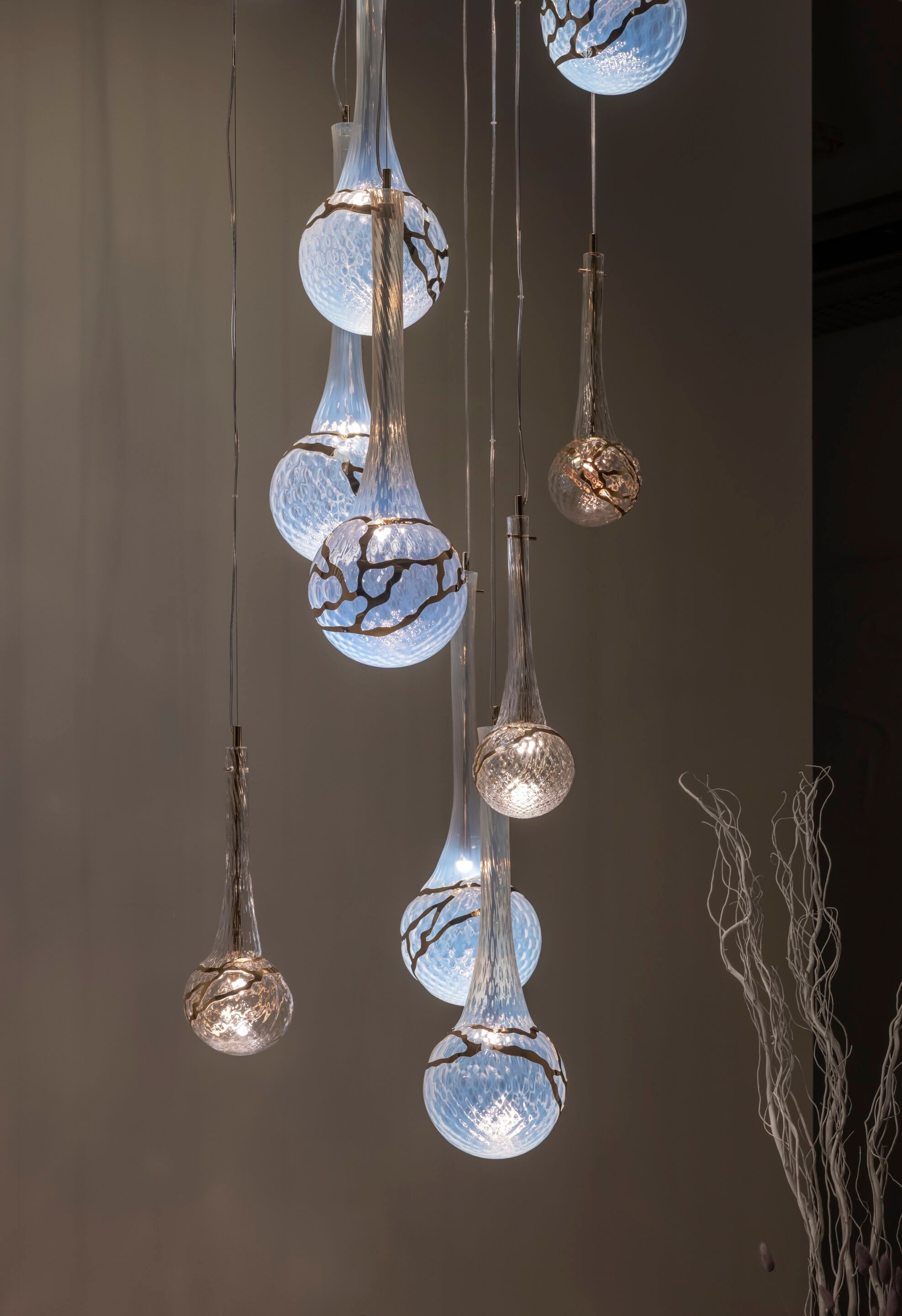 Люстра из дутого стекла Patrizia Volpato лунные капли ARCH-00039469 - Вид №4