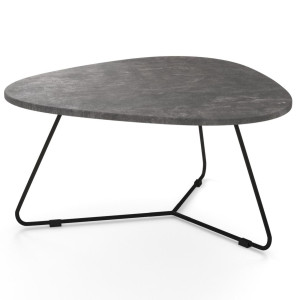 Журнальный столик треугольный 69.5х68.5 см серый / серебристый МЕБЕЛИК
