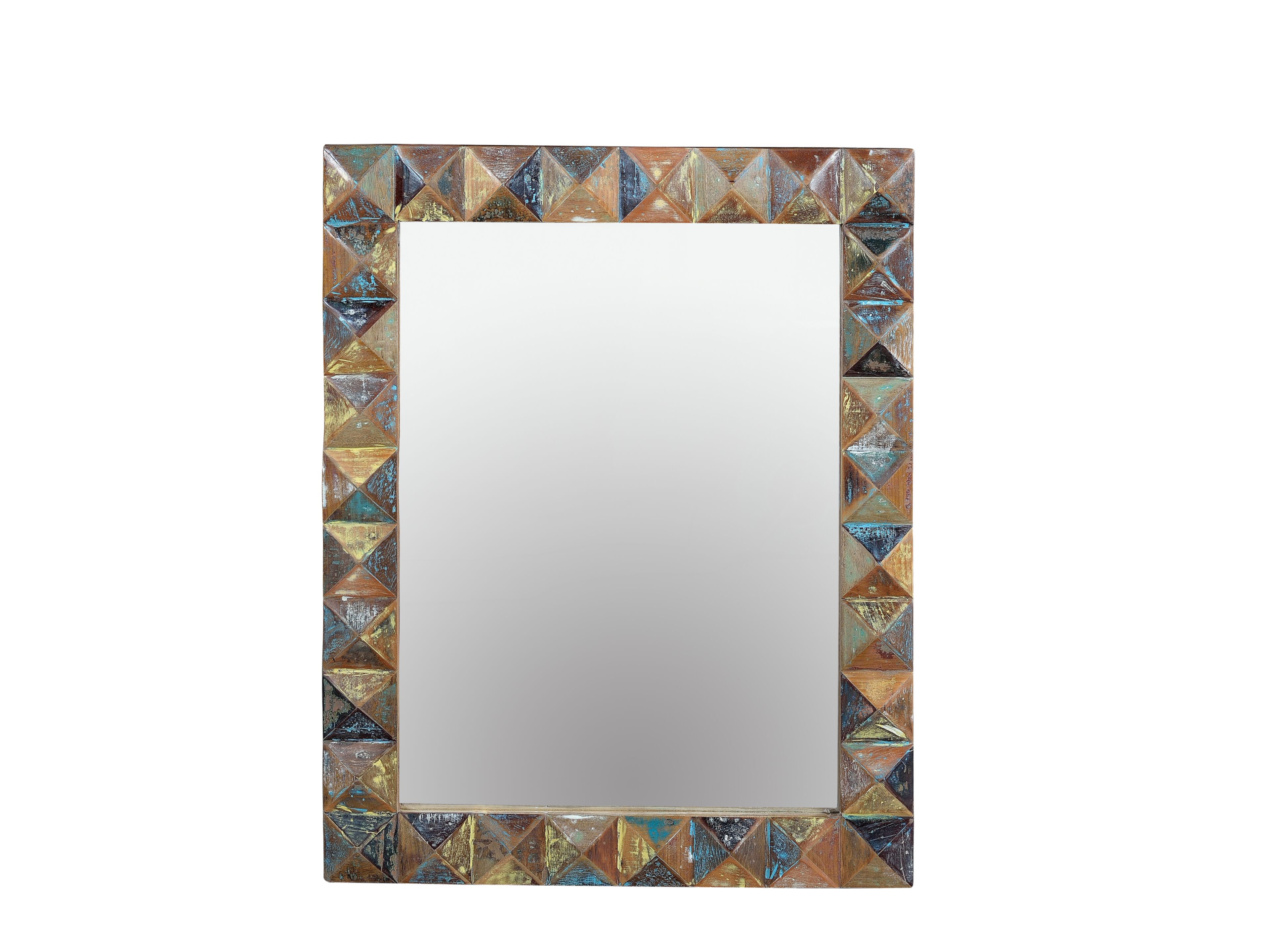 Прямоугольное деревянное зеркало с рамкой Giner y Colomer Diamante Reciclado ARCH-00150431