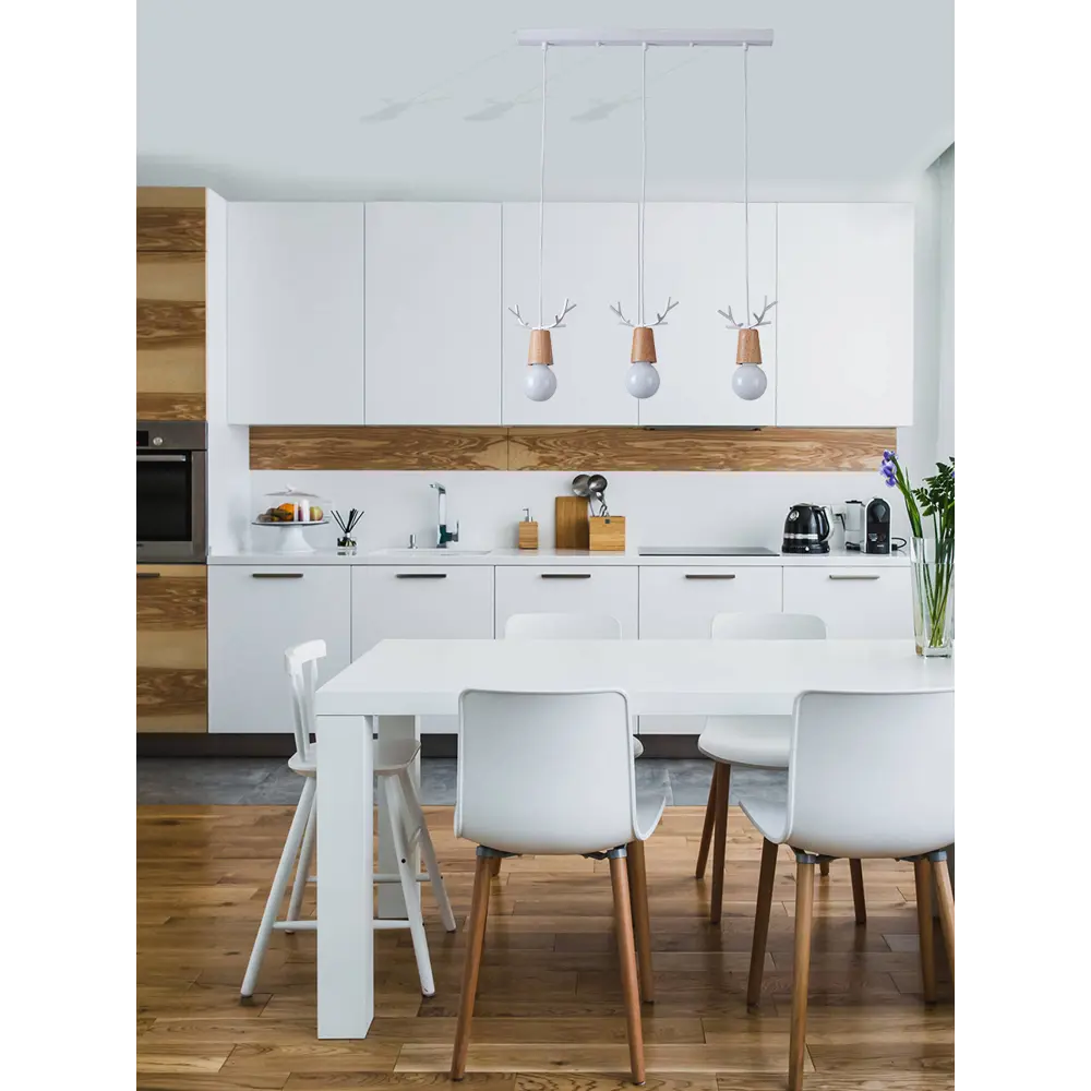 Светильник подвесной Lamplandia Antler White L1476, 1 лампа, 9 м², цвет белый STLM-2188946 - Вид №10