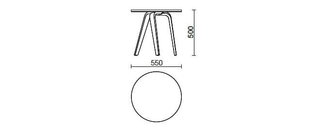 Высокий круглый деревянный журнальный столик Sitland REST ARCH-00140463 - Вид №2