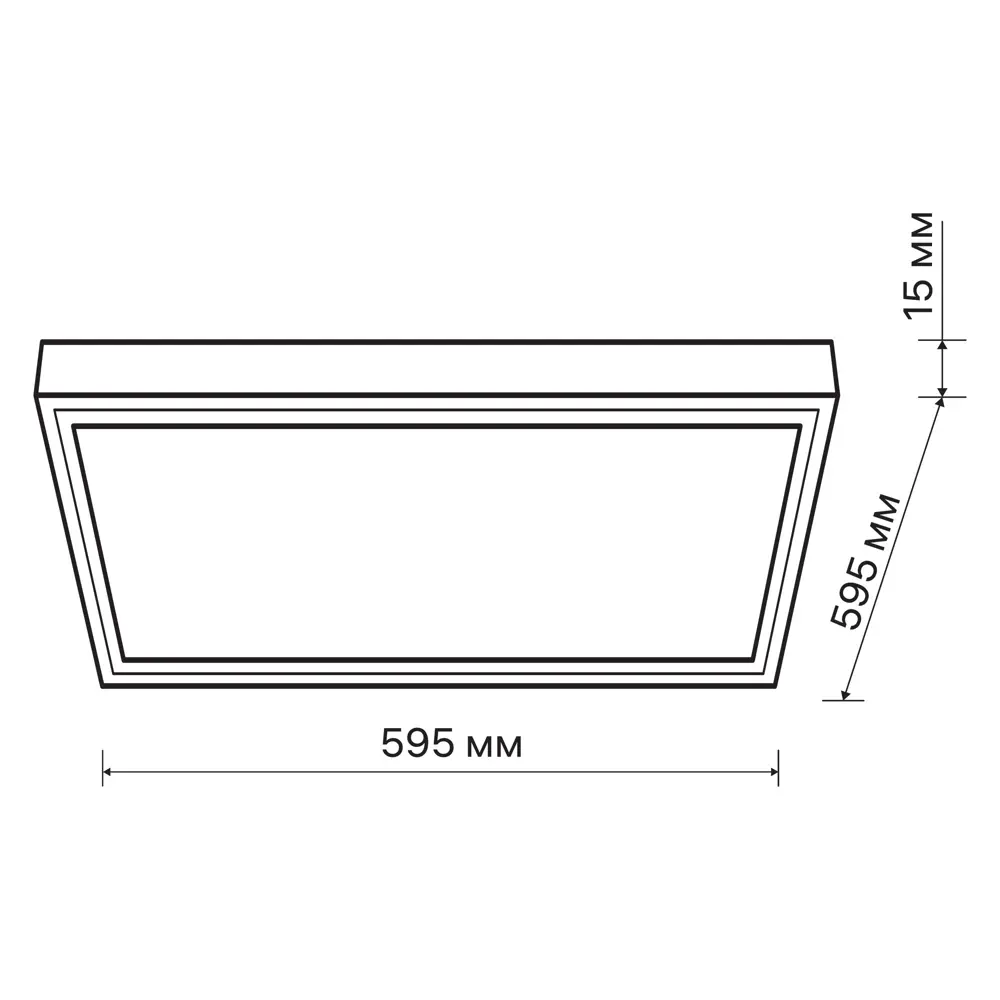 Светодиодная панель Ritter 36 Вт 596x596 мм опал 6500 К IP20 STLM-2122883 - Вид №7