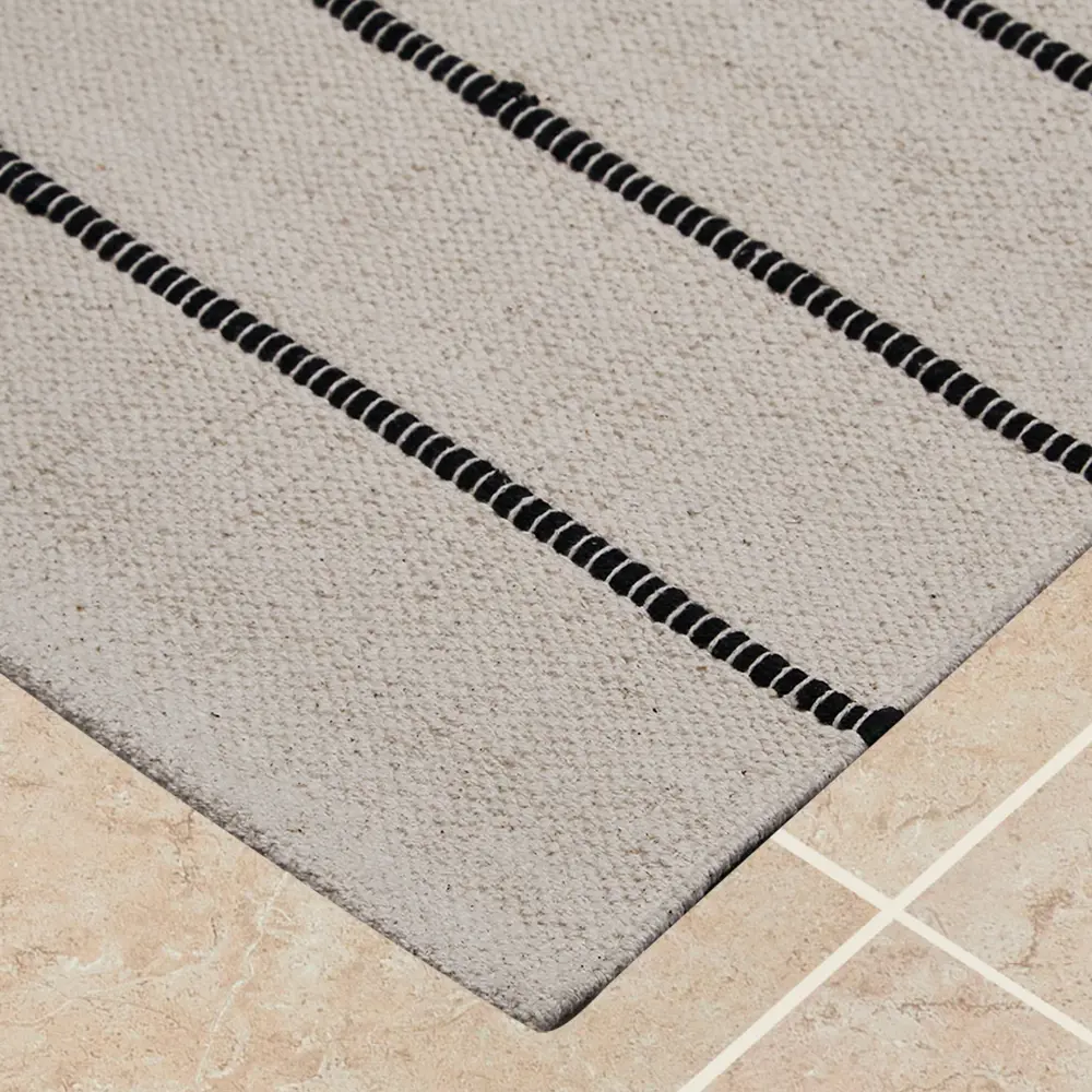 Коврик Inspire декоративный хлопок ELVAS 60x120 см цвет черно-белый STLM-2059550 - Вид №2