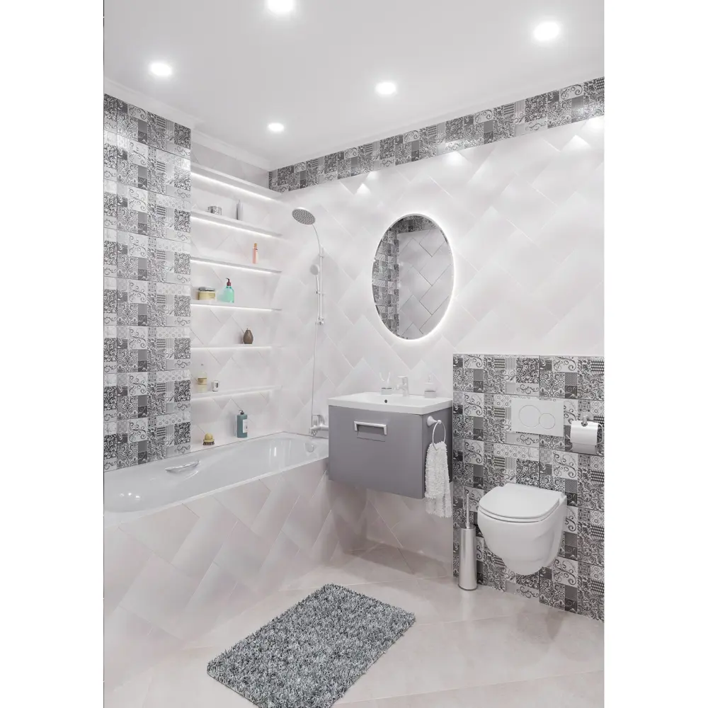Керамогранит Грасаро «Loft» 40х40 см 1.44 м2 цвет серый Grasaro STLM-2120754 - Вид №2