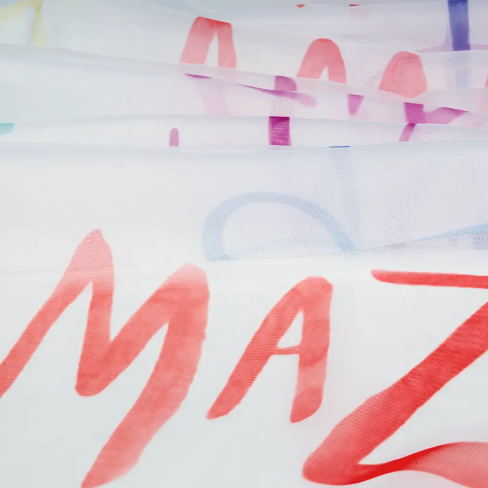 Тюль на ленте Скрипт 145x260 см детский цвет белый SEASONS STLM-2098081 - Вид №2