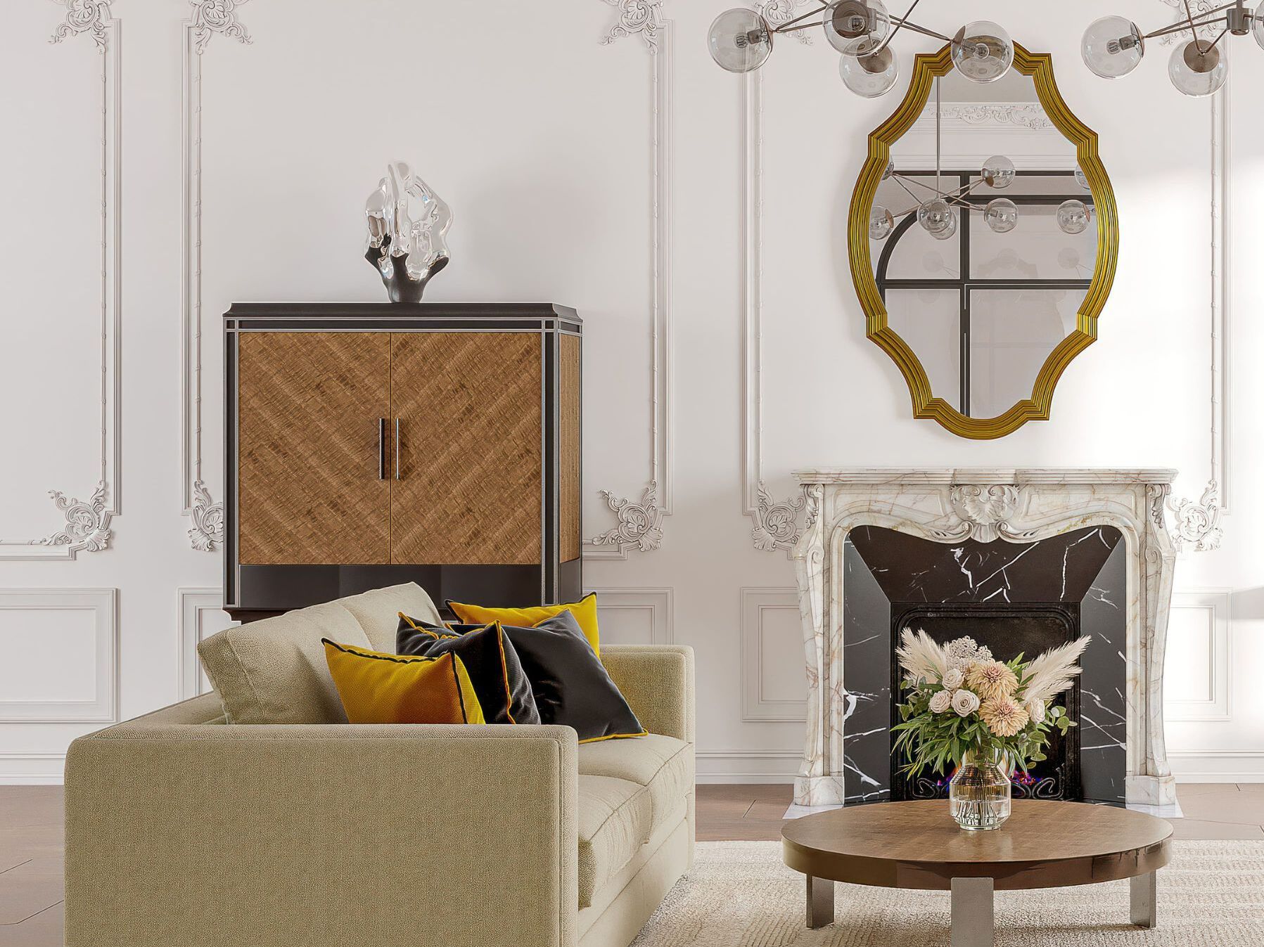 Овальное деревянное настенное зеркало GUERRA VANNI Studio Privè ARCH-00126584 - Вид №1