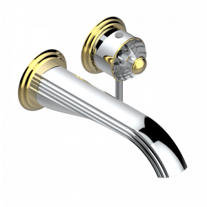 U1D-6541B Trim only for Built-in basin mixer with spout (two x 1/2'' inlets and one 1/2'' outlet), without waste Thg-paris Mandarine со светлым хрусталём Хром/золото