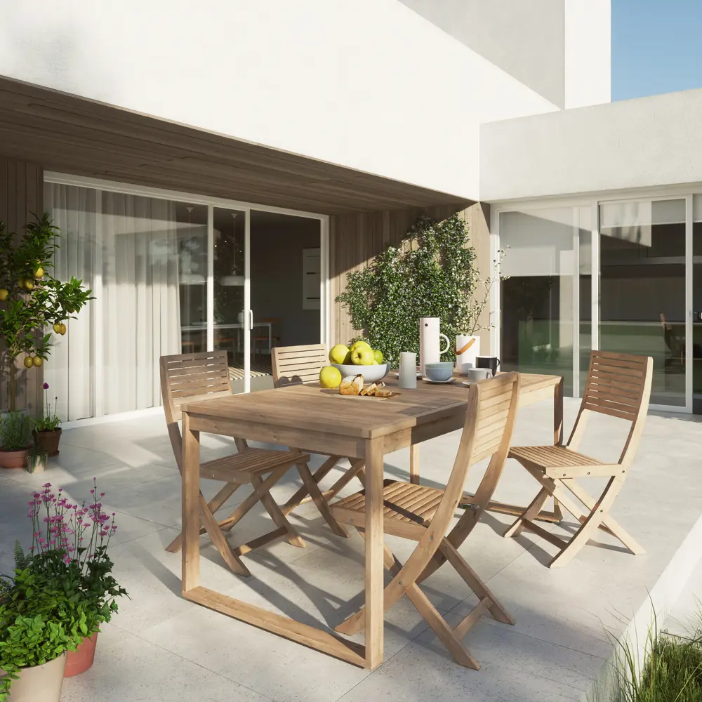 Стол садовый раздвижной Naterial Solis Butterfly 150-200x90x76 см акация светло-коричневый Товар без серии STLM-2079552 - Вид №18