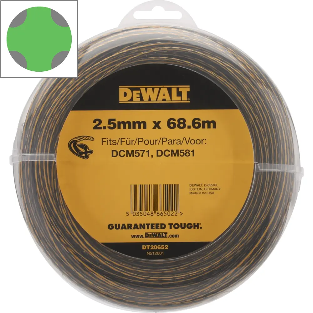 Леска для триммера Dewalt ø2.5 мм 68.8 м витая STLM-2001168