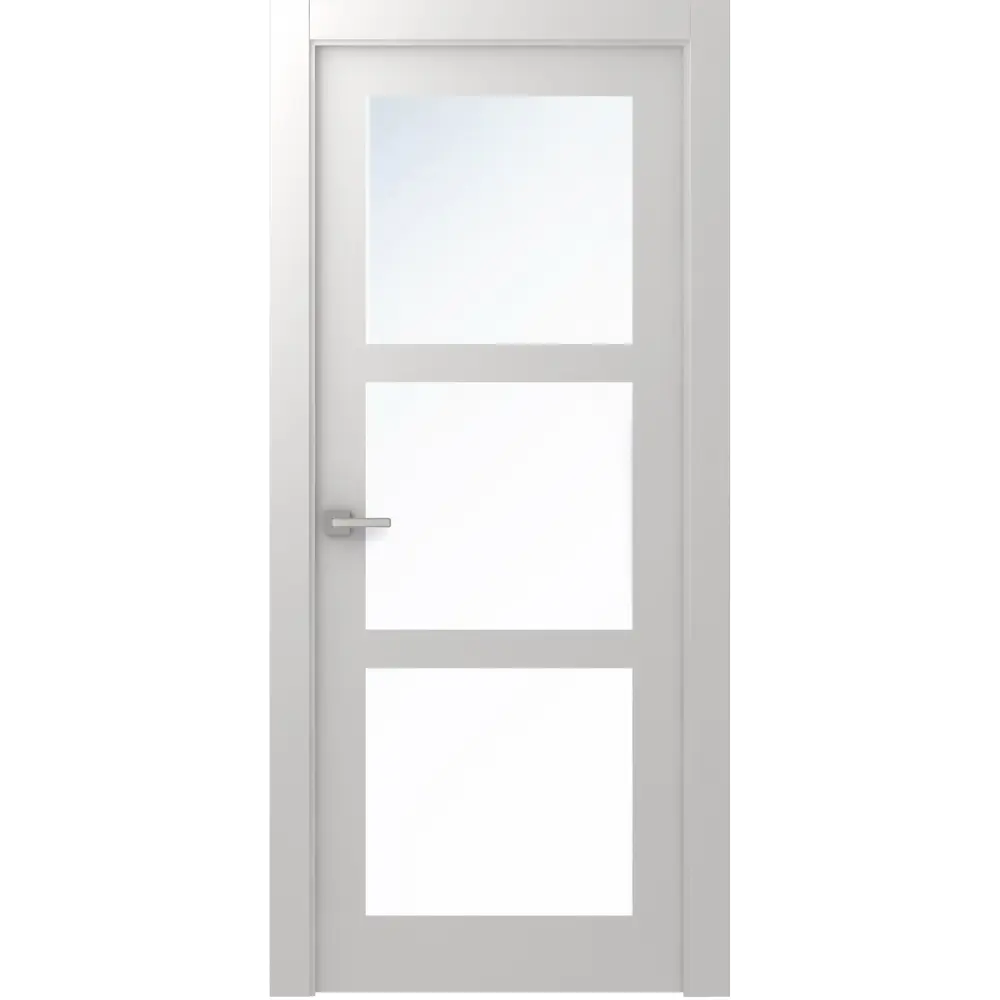 Дверь межкомнатная со стеклом Британия 80x200 см эмаль белый с замком BELWOODDOORS STLM-2054891 - Вид №1