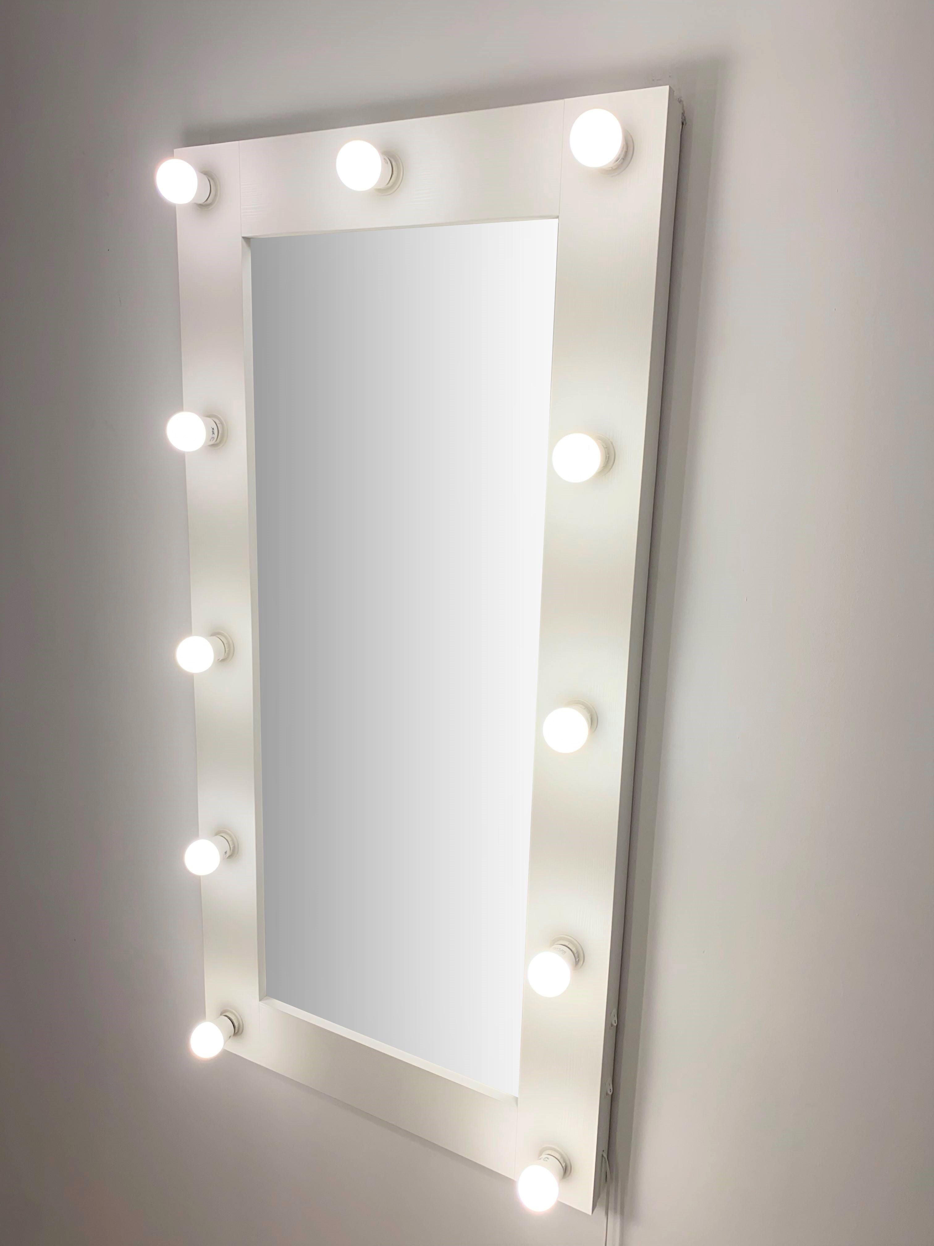 91053080 Гримерное зеркало с лампочками 120x60 см цвет белый STLM-0458990 BEAUTYUP